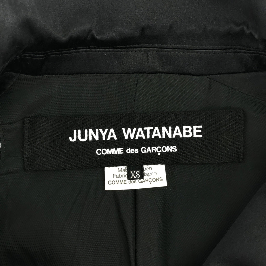 JUNYA WATANABE COMME des GARCONS / 준야와타나베 | 2014AW | 변형 다른 소재 백 장식 레이스 전환 패치 워크 재킷 / 총 안감 | XS | 블랙 | 여성