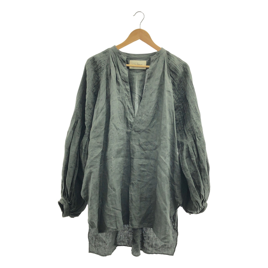 JUN MIKAMI / ジュンミカミ | アイリッシュリネンタックスリーブブラウス |