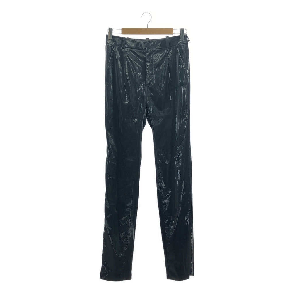 【新品】  LANVIN / ランバン | ポリエステル シャイニー パンツ | 36 | ブラック | レディース