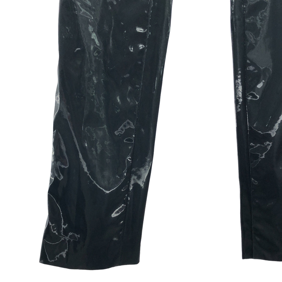【新品】  LANVIN / ランバン | ポリエステル シャイニー パンツ | 36 | ブラック | レディース