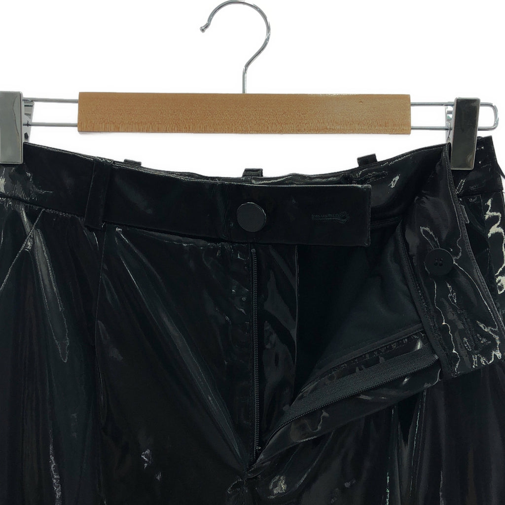 【新品】  LANVIN / ランバン | ポリエステル シャイニー パンツ | 36 | ブラック | レディース