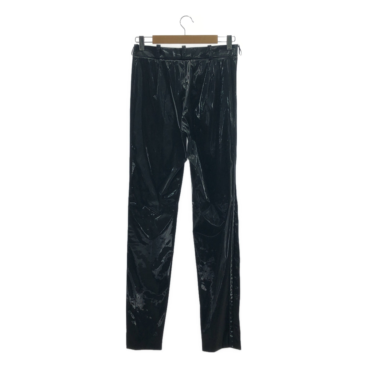 【新品】  LANVIN / ランバン | ポリエステル シャイニー パンツ | 36 | ブラック | レディース