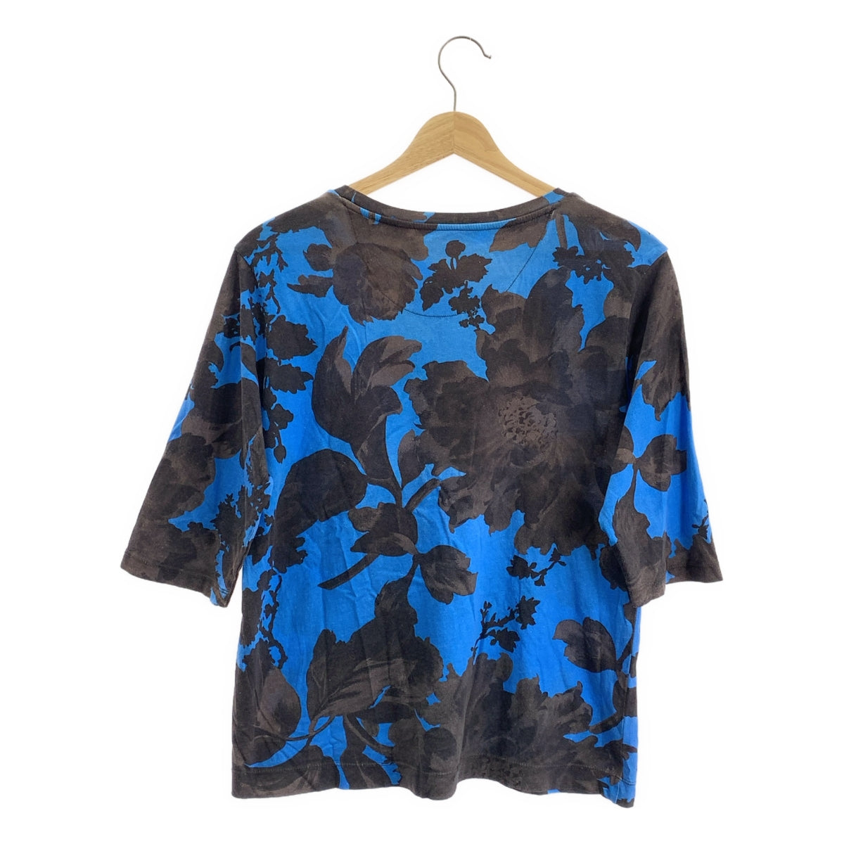 DRIES VAN NOTEN / 드리스 반 노튼 | 코튼 플라워 프린트 크루넥 컷소우 | S |