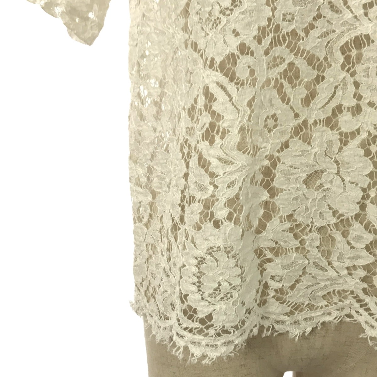 VALENTINO | VLTN logo cutwork lace blouse top | White | Women's