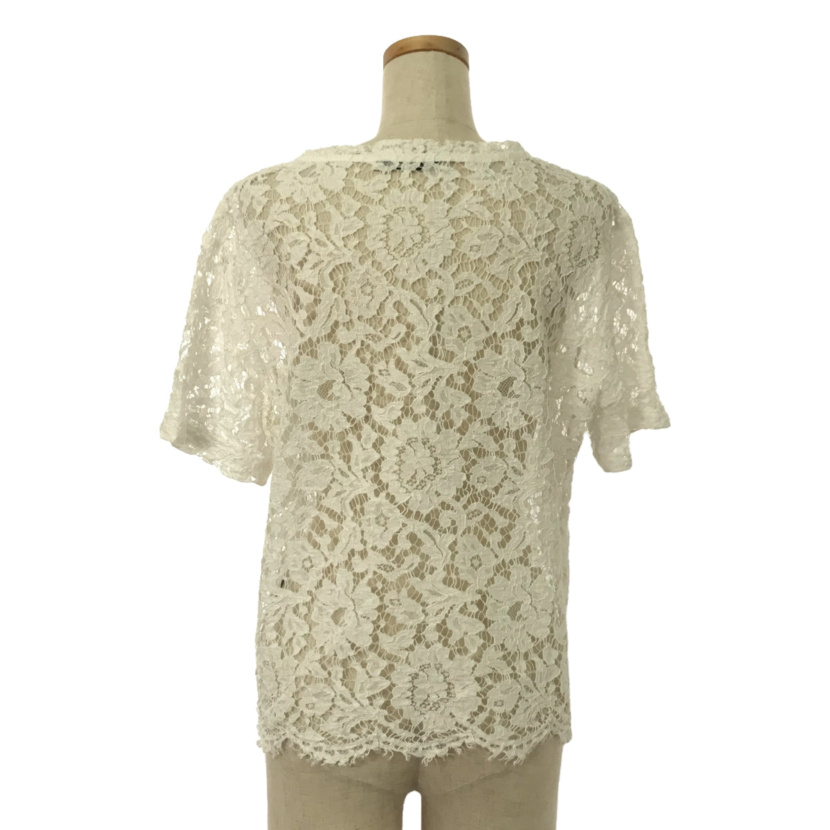 VALENTINO | VLTN logo cutwork lace blouse top | White | Women's