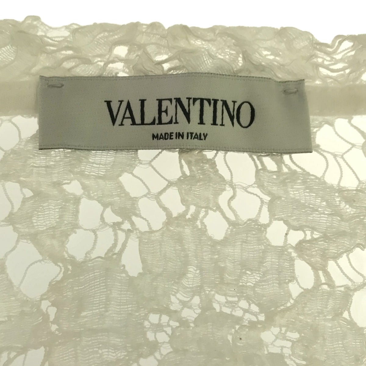 VALENTINO | VLTN logo cutwork lace blouse top | White | Women's