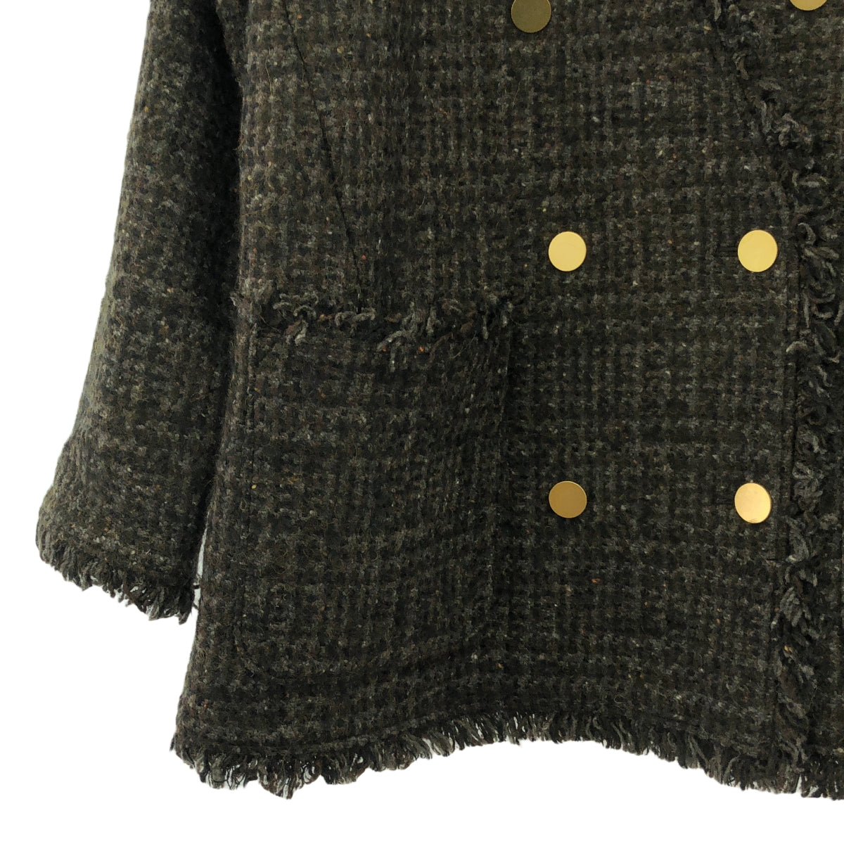 【美品】  JOURNAL STANDARD / ジャーナルスタンダード | 2023AW | ループツイードイージージャケット | F | ブラウン | レディース