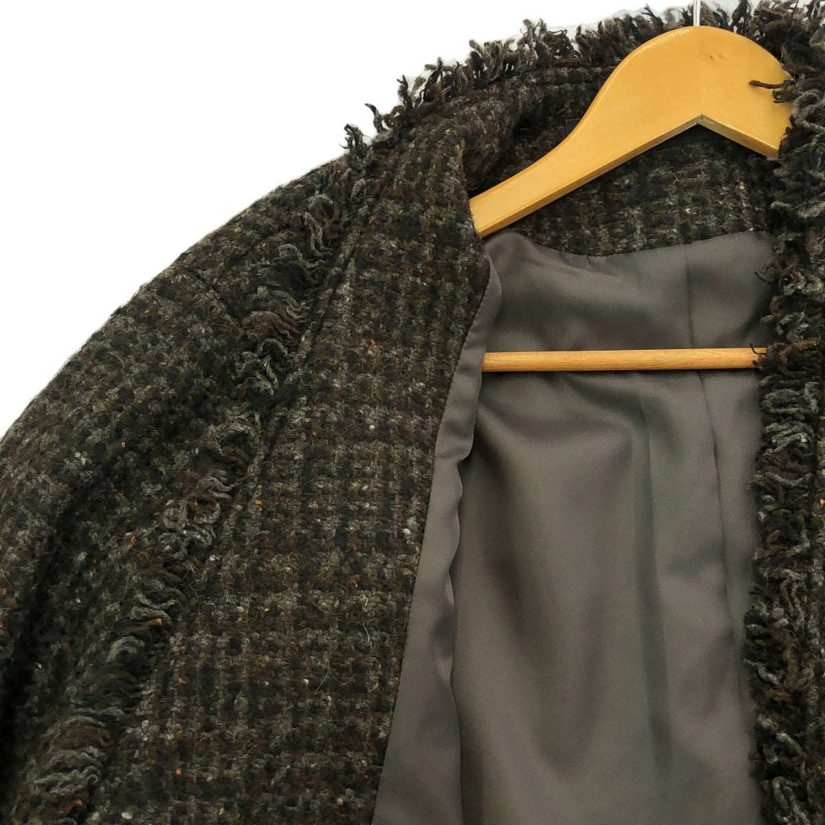 【美品】  JOURNAL STANDARD / ジャーナルスタンダード | 2023AW | ループツイードイージージャケット | F | ブラウン | レディース