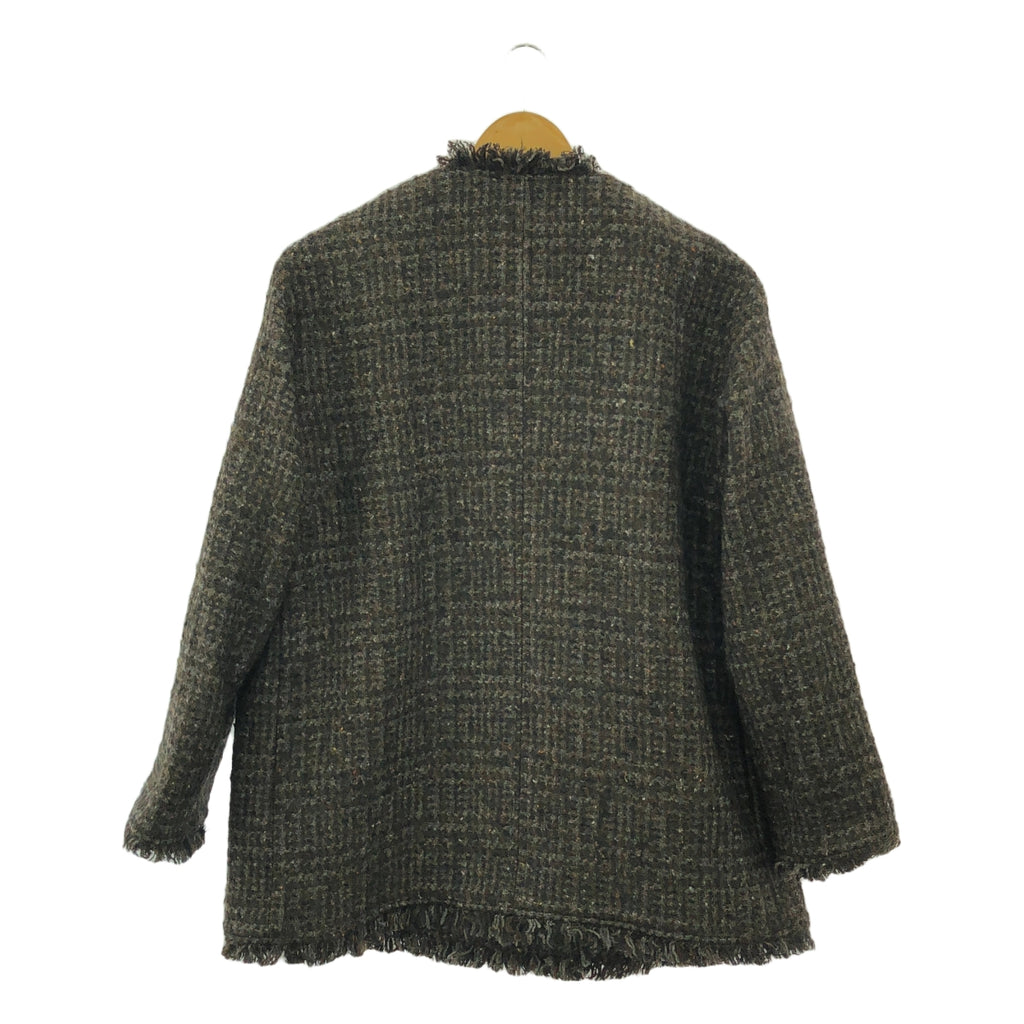 【美品】  JOURNAL STANDARD / ジャーナルスタンダード | 2023AW | ループツイードイージージャケット | F | ブラウン | レディース