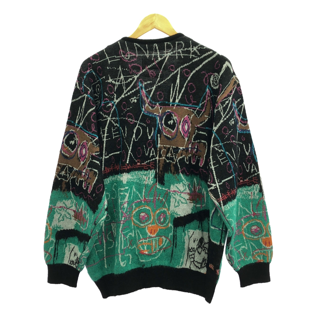 【新品】  WACKO MARIA / ワコマリア | JEAN-MICHEL BASQUIAT / CARDIGAN (TYPE-2)  バスキア カーディガン | L | ONE | メンズ