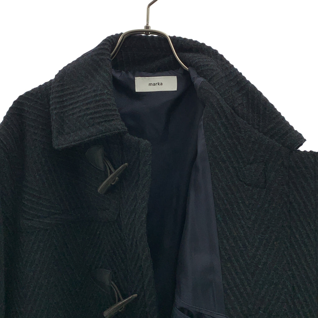marka / マーカ | 2025AW | シェトランドウールオーガニックコットン ビッグ へリンボン ダッフルコート | 2 | メンズ