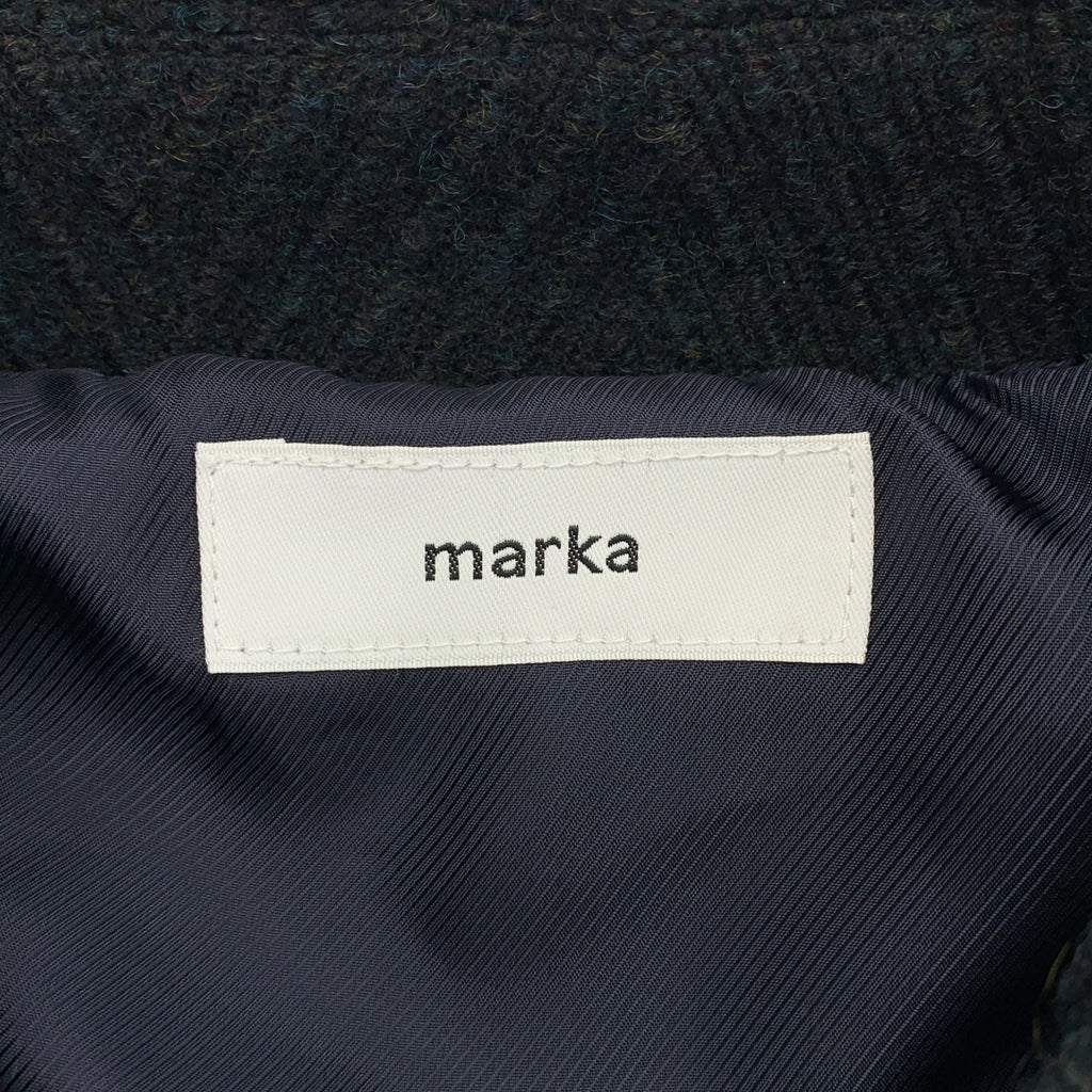 marka / マーカ | 2025AW | シェトランドウールオーガニックコットン ビッグ へリンボン ダッフルコート | 2 | メンズ