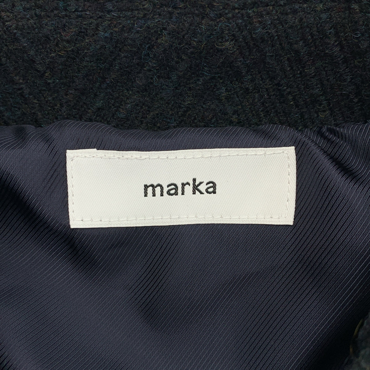 marka / マーカ | 2025AW | シェトランドウールオーガニックコットン ビッグ へリンボン ダッフルコート | 2 | メンズ