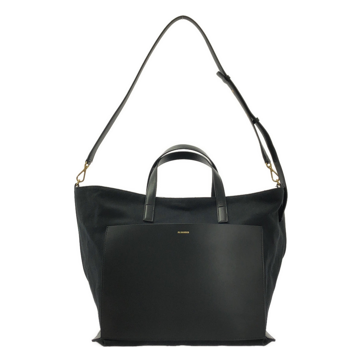 JIL SANDER | WONDER SQUARE 中型帆布皮革兩用肩背包 | 2023 秋冬系列 | 女士