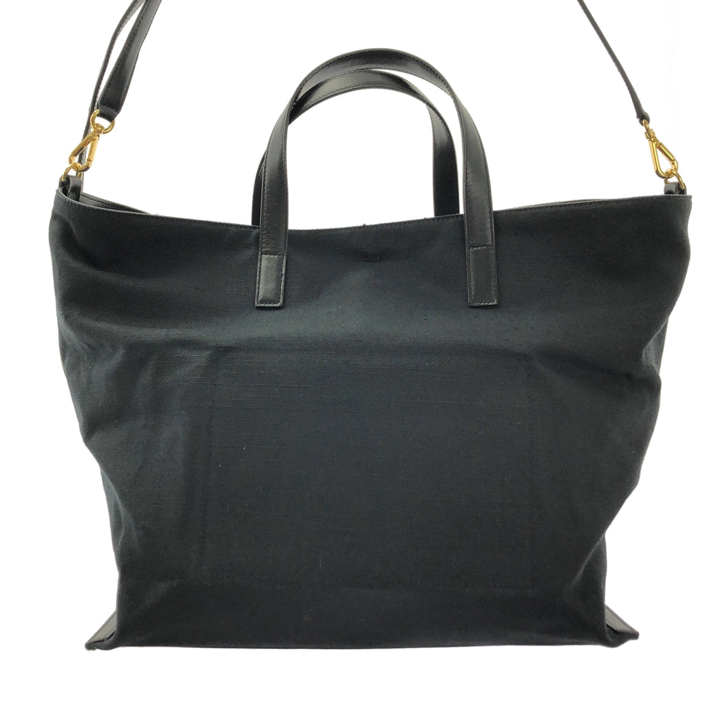 JIL SANDER / 질산더 | WONDER SQUARE MEDIUM 캔버스 가죽 2way 숄더백 | 2023AW |