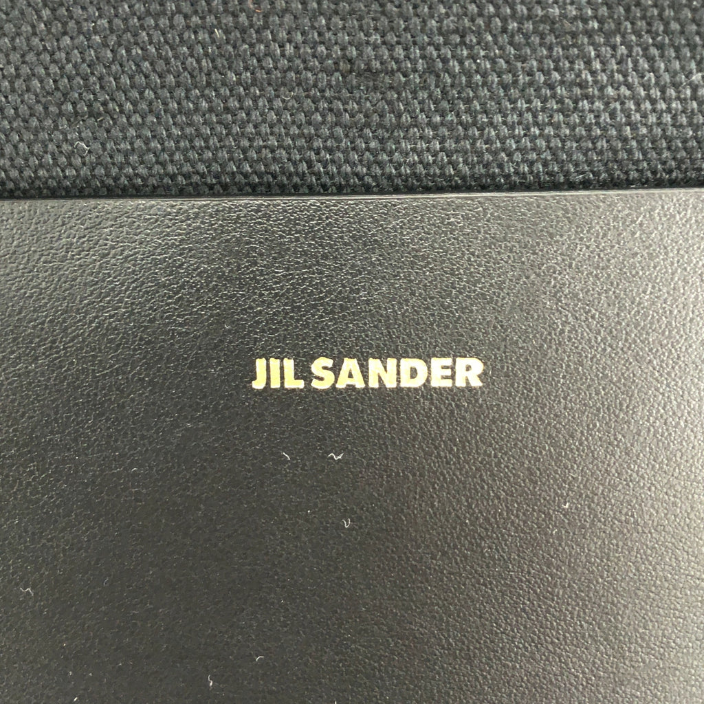 JIL SANDER / 질산더 | WONDER SQUARE MEDIUM 캔버스 가죽 2way 숄더백 | 2023AW |