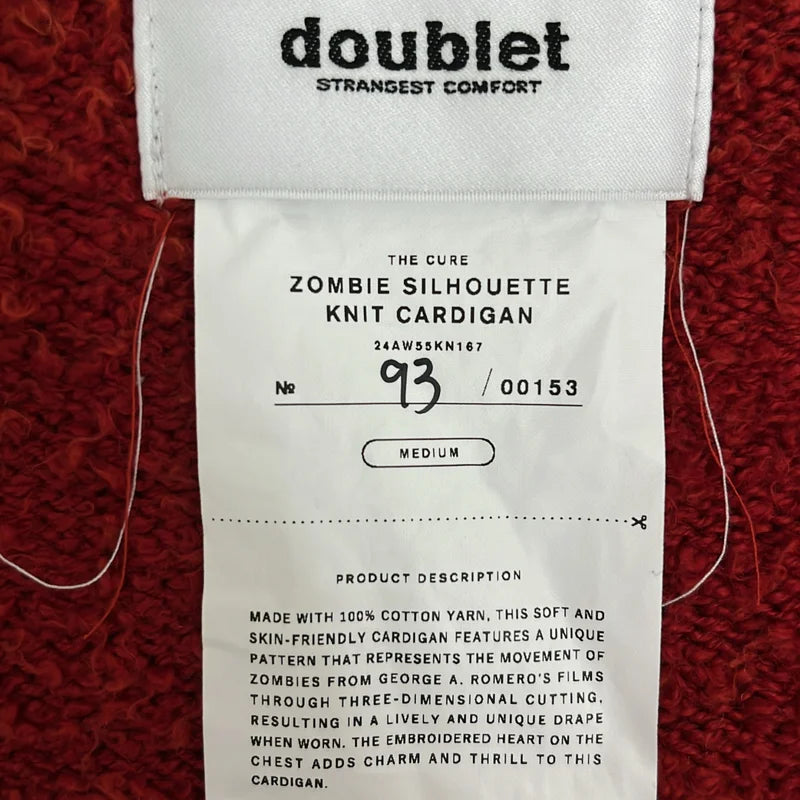 doublet / ダブレット | 2024AW | ZOMBIE SILHOUETTE KNIT CARDIGAN ダメージ加工 カーディガン | M | メンズ