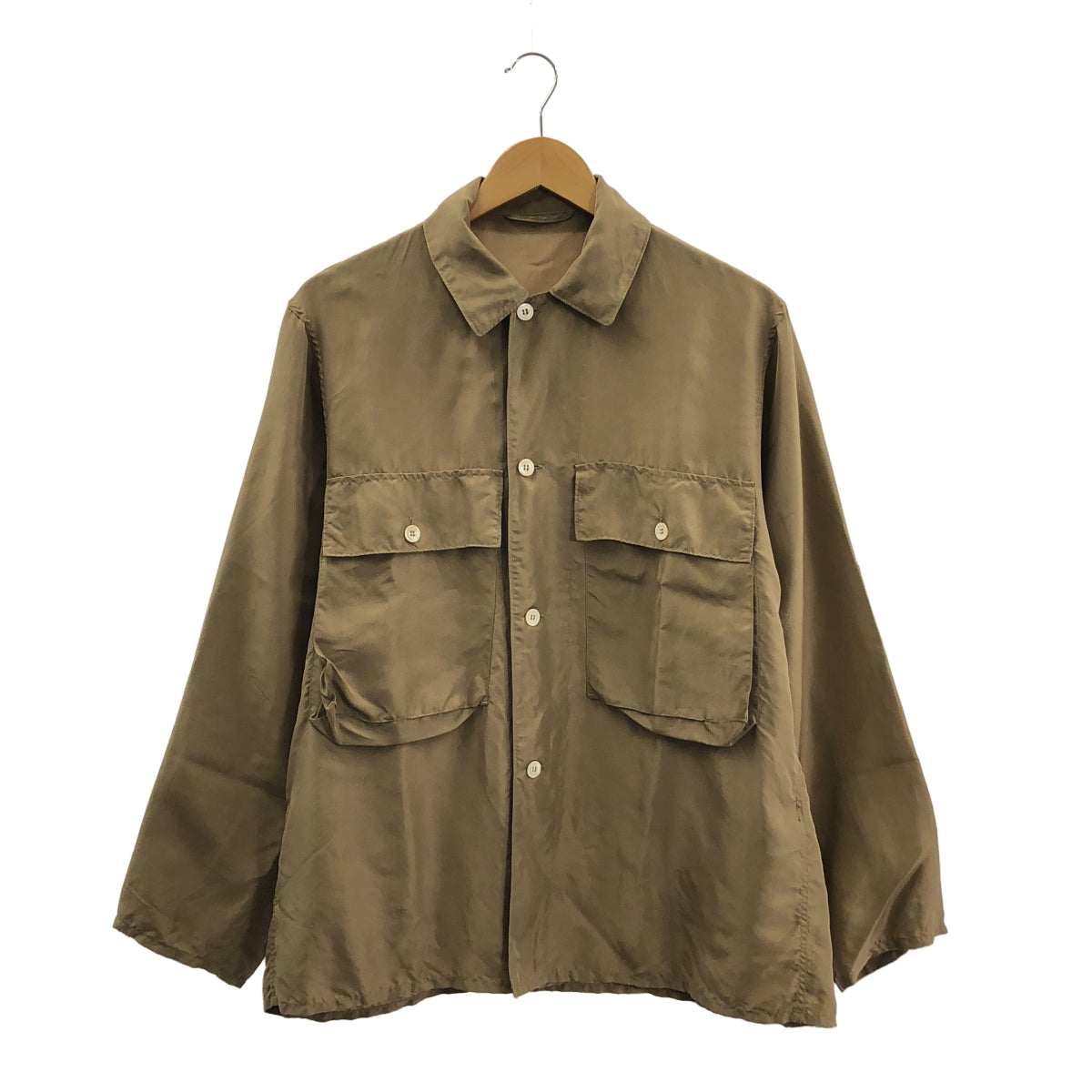 COMOLI / コモリ | Silk Utility Jacket シルク ユーティリティ シャツ ジャケット | 1 | メンズ