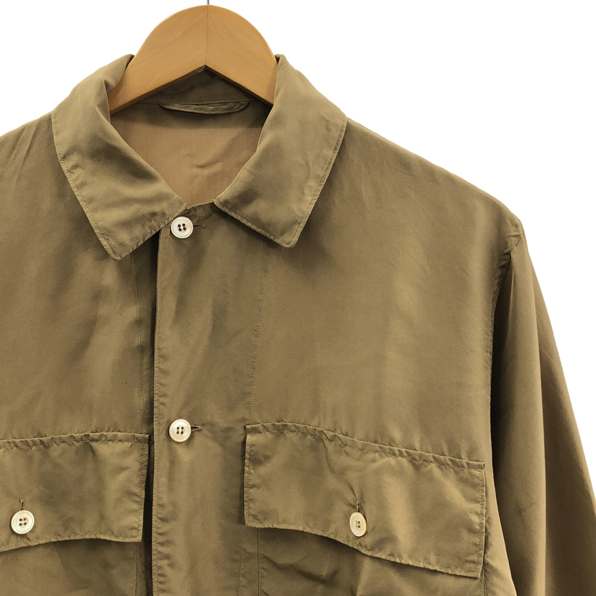 COMOLI / コモリ | Silk Utility Jacket シルク ユーティリティ シャツ ジャケット | 1 | メンズ