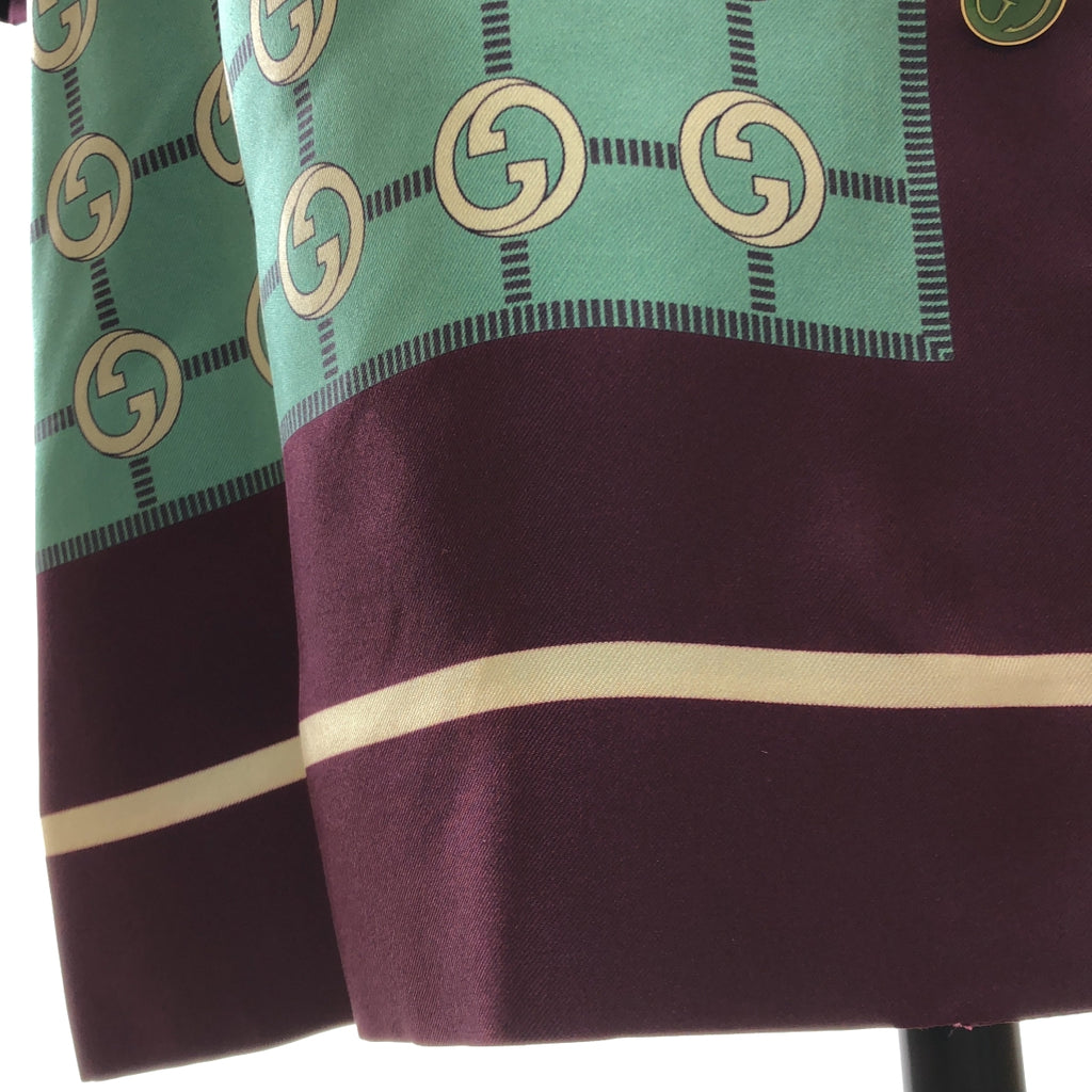 GUCCI / グッチ | インターロッキング シルク タイ ワンピース | 36 | レディース