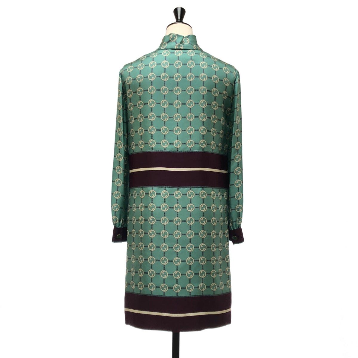 GUCCI / グッチ | インターロッキング シルク タイ ワンピース | 36 | レディース
