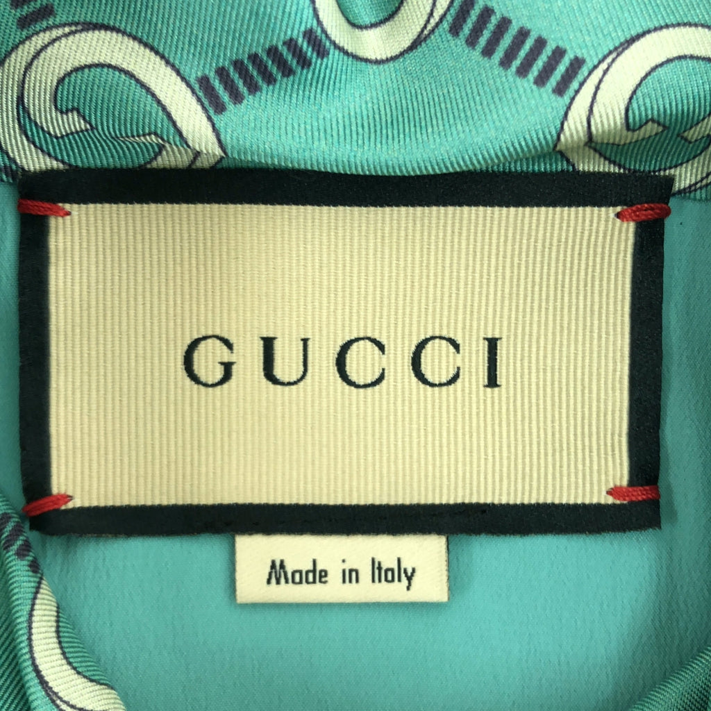 GUCCI / グッチ | インターロッキング シルク タイ ワンピース | 36 | レディース