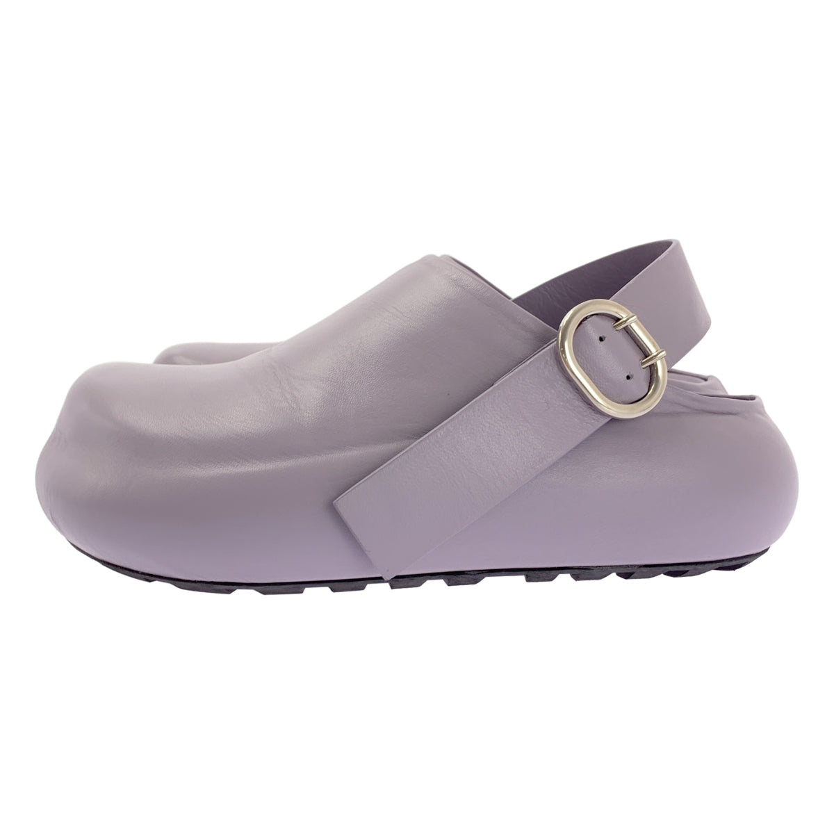 [近全新] JIL SANDER | 2023 秋冬 | SABOT 皮革踝帶圓頭鞋 | 38 號 | 紫色 | 女款