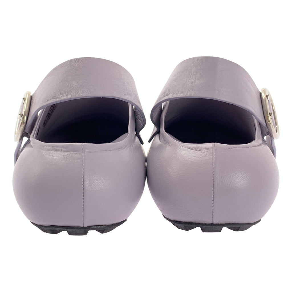 JIL SANDER / 질산더 | 2023AW | SABOT 가죽 발목 스트랩 라운드 투 슈즈 | 38 | 여성