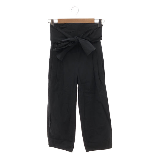 Studio Nicholson | 3-tuck waist belt pants | 0 | Black | Women's