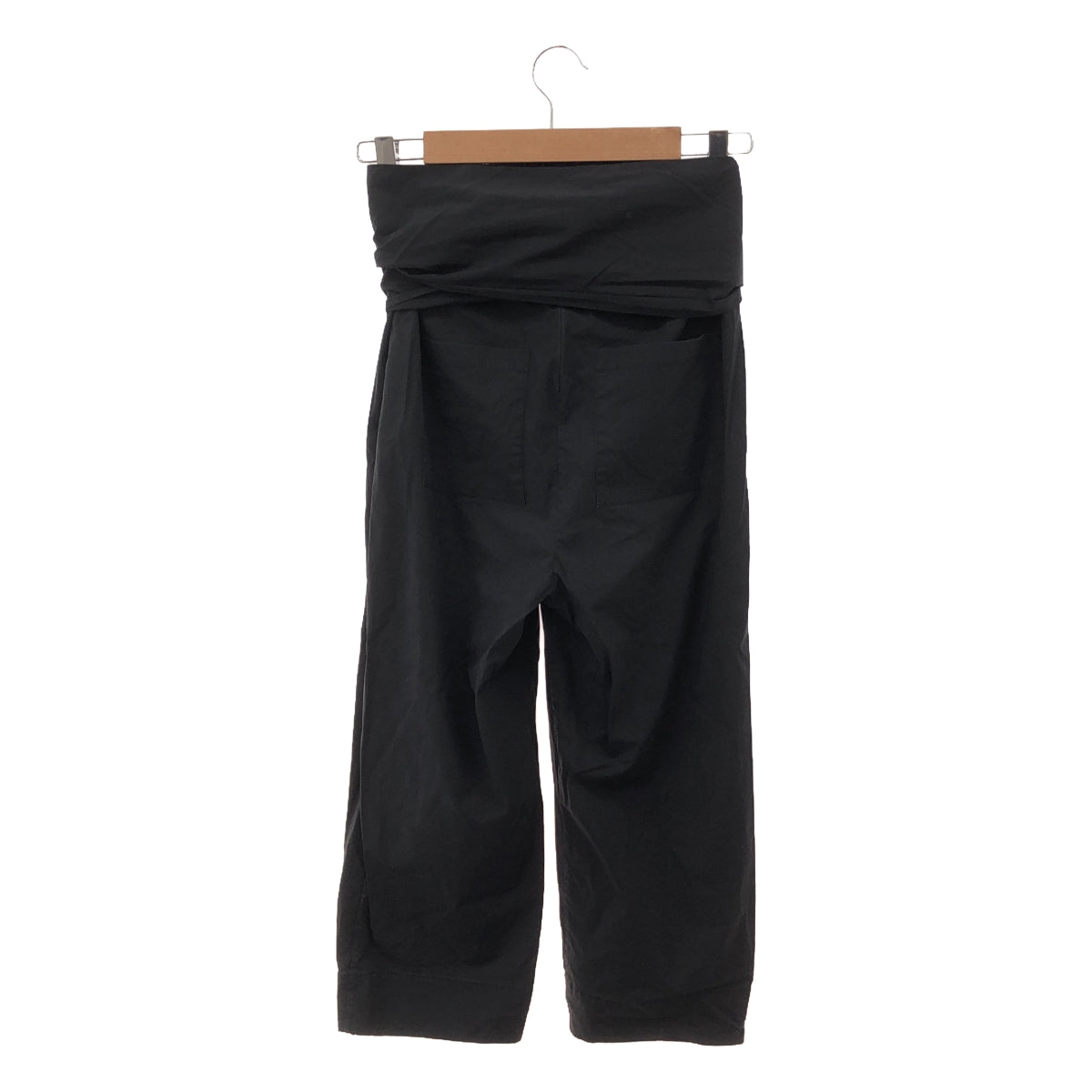 Studio Nicholson | 3-tuck waist belt pants | 0 | Black | Women's