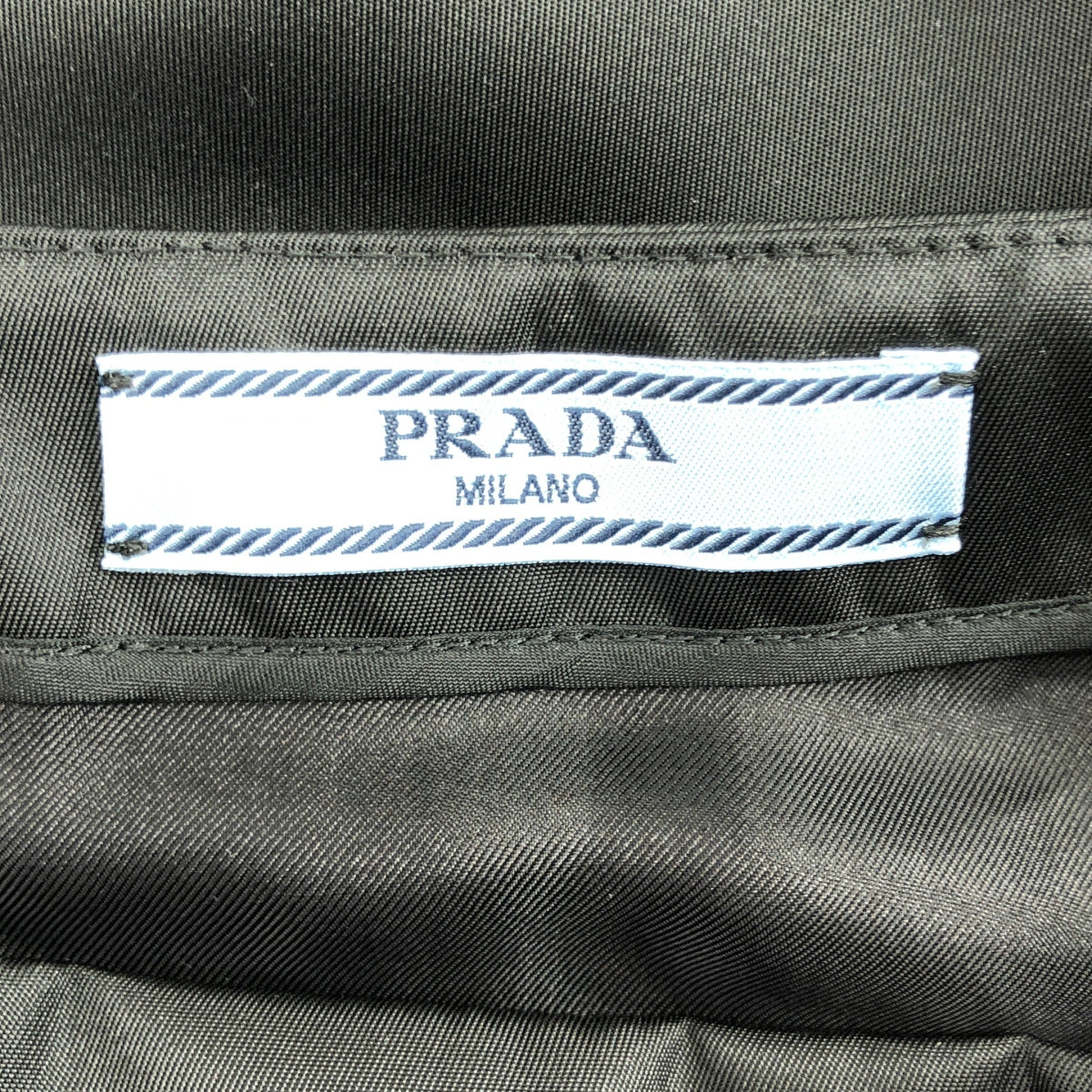 【美品】  PRADA / プラダ | RE-NYLON リナイロン ビジュー トライアングルロゴ スカート | 36 | ブラック | レディース