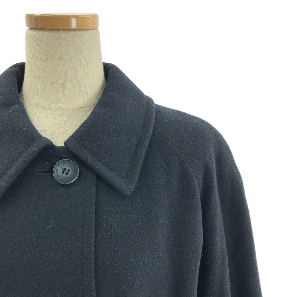 AQUASCUTUM | 羊毛立領插肩袖大衣 | 海軍藍 | 女款