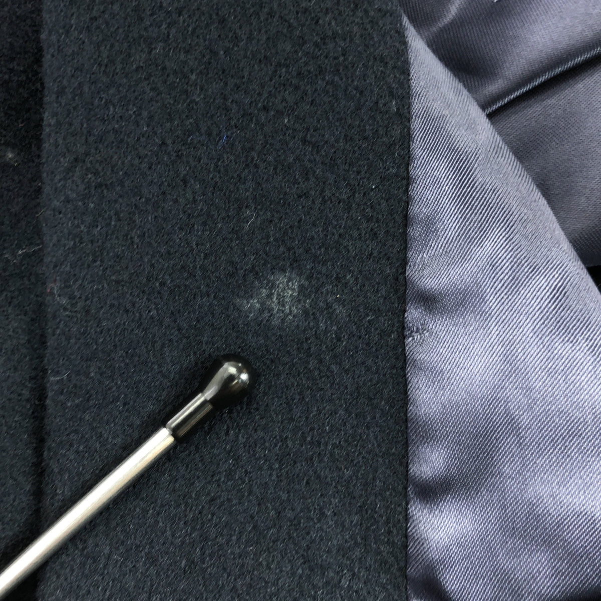 AQUASCUTUM / アクアスキュータム | ウール ステンカラー ラグランスリーブ コート | ネイビー | レディース