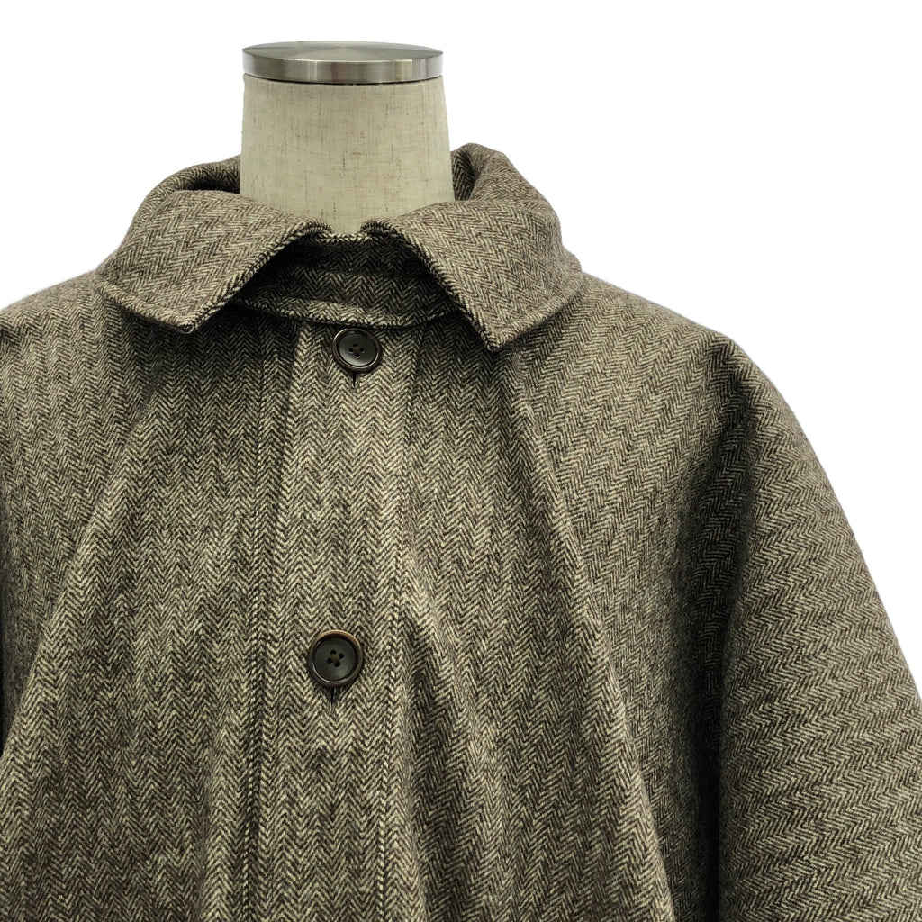 【美品】  ANATOMICA / アナトミカ | ヘリンボーン オーバーポンチョ コート ケープ | TU | ブラウン | メンズ