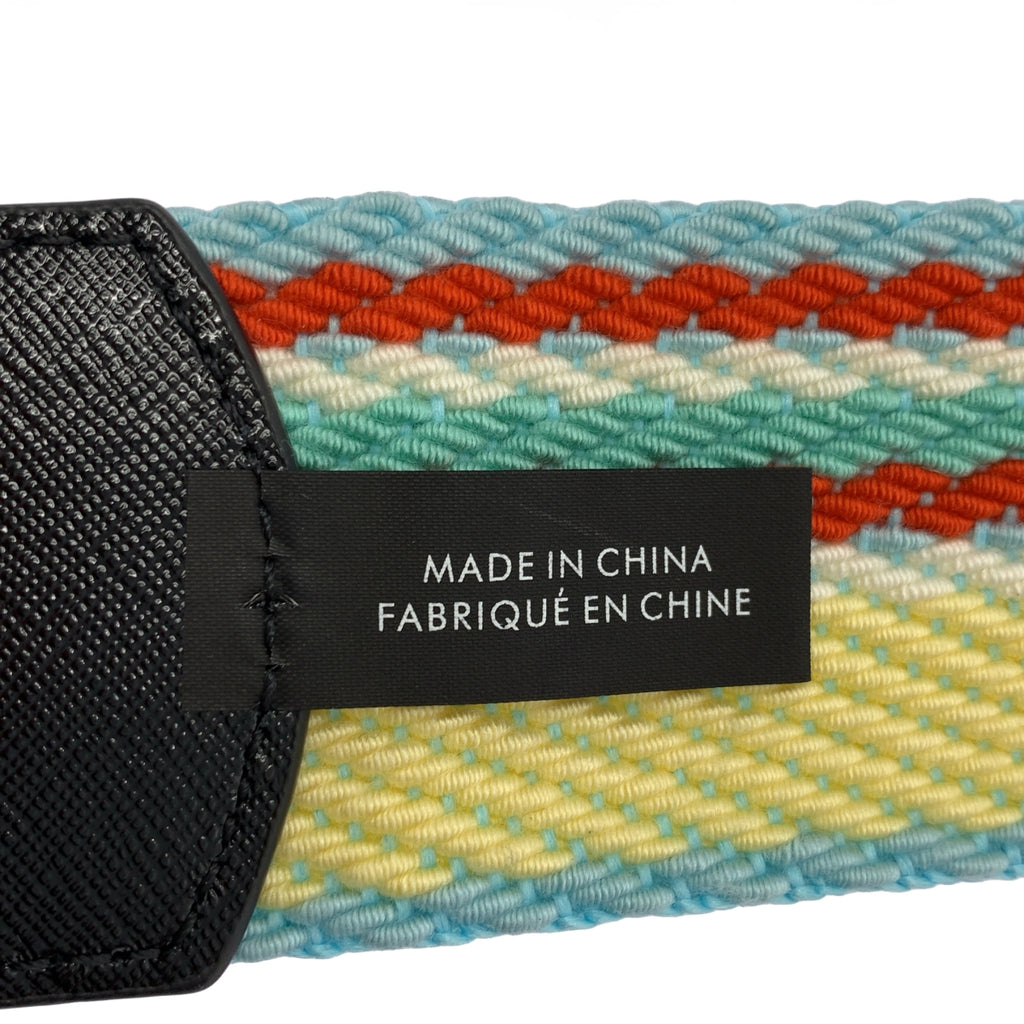 MARC JACOBS / マークジェイコブス | キャンバス ストライプ柄 ウェビング ショルダー バッグ ストラップ |