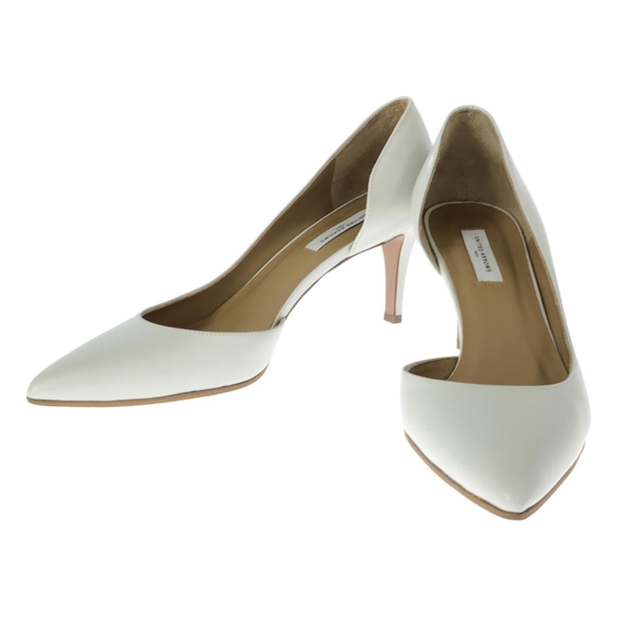 [Good Condition] UNITED ARROWS | Pointed Side Open Pumps | 36 1/2 | White | Women's