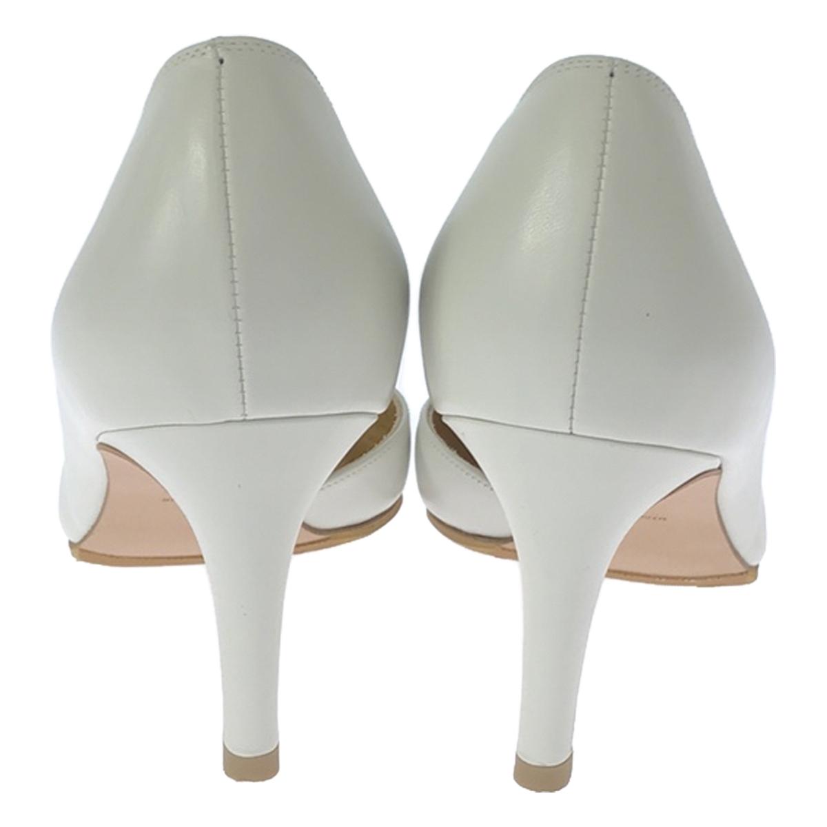 [Good Condition] UNITED ARROWS | Pointed Side Open Pumps | 36 1/2 | White | Women's