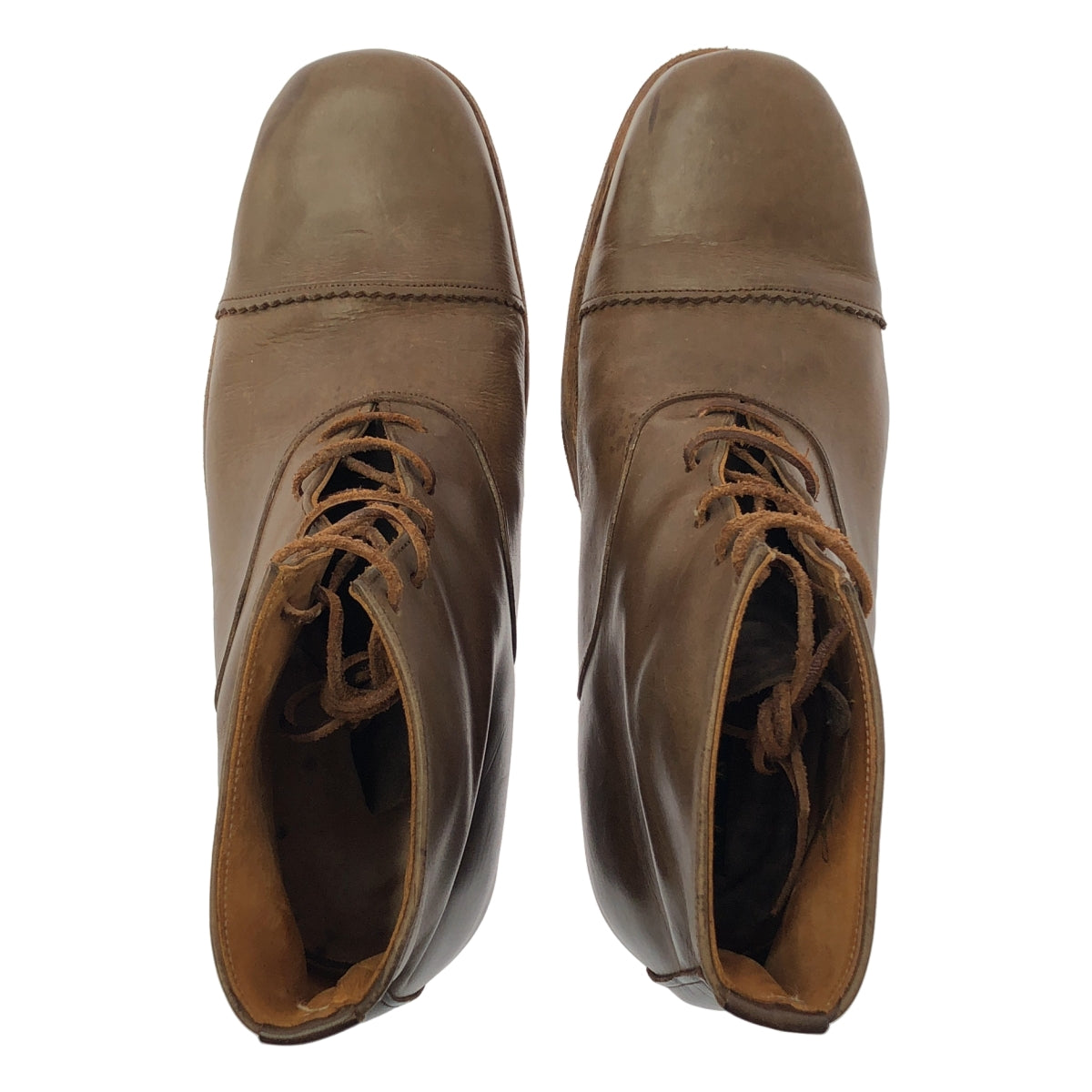 Paul Harnden | 真皮直頭繫帶靴 | 8碼 | 男士