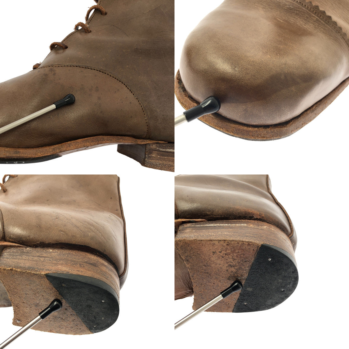 Paul Harnden | 真皮直頭繫帶靴 | 8碼 | 男士