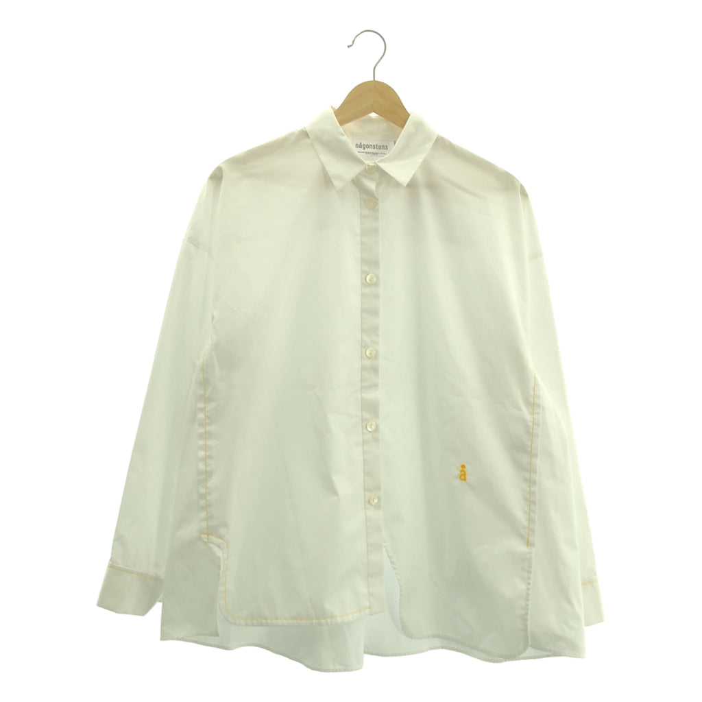 nagonstans | 2024春夏 | 混色下擺襯衫，府綢 | M碼 | 女款