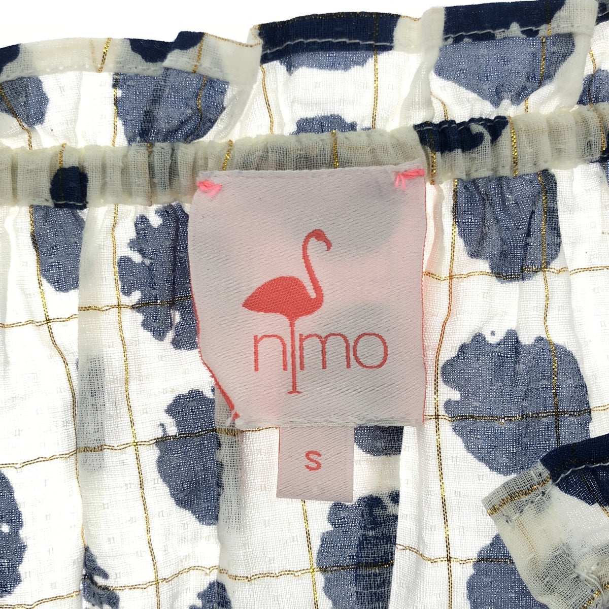 nimo / ニモ | コットン総柄ブラウス | S | ホワイト | レディース