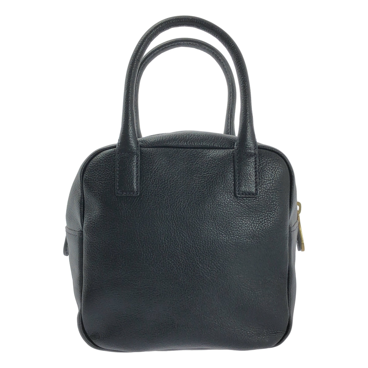 【미품】 IL BISONTE / 일비존테 | 가죽 스퀘어 핸드백 | 블랙 | 여성