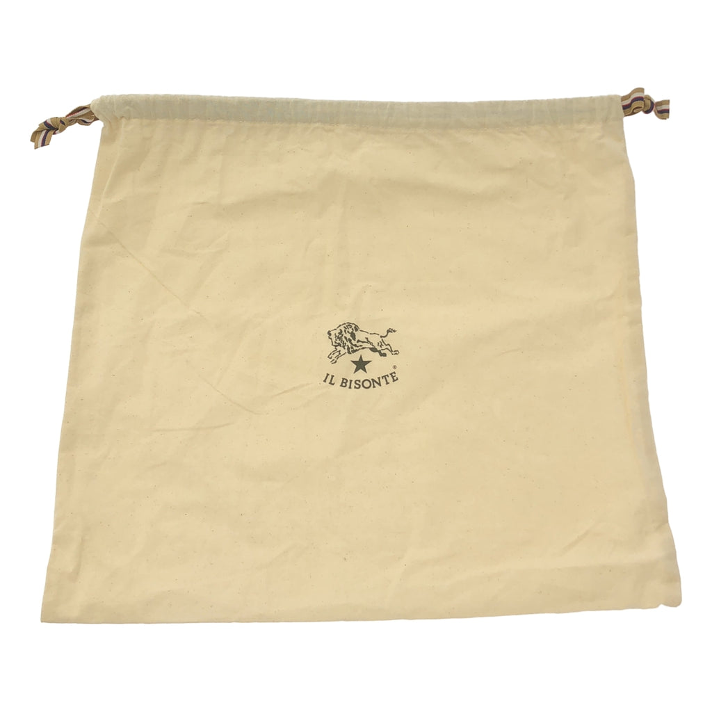 【미품】 IL BISONTE / 일비존테 | 가죽 스퀘어 핸드백 | 블랙 | 여성