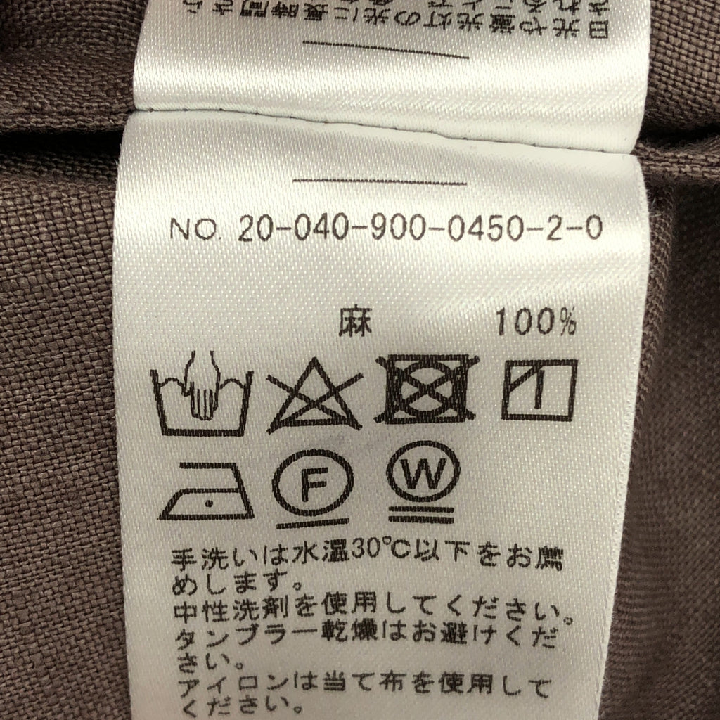 IENA | 2020 春夏 | 亞麻立領襯衫裙 | 尺寸 38 |