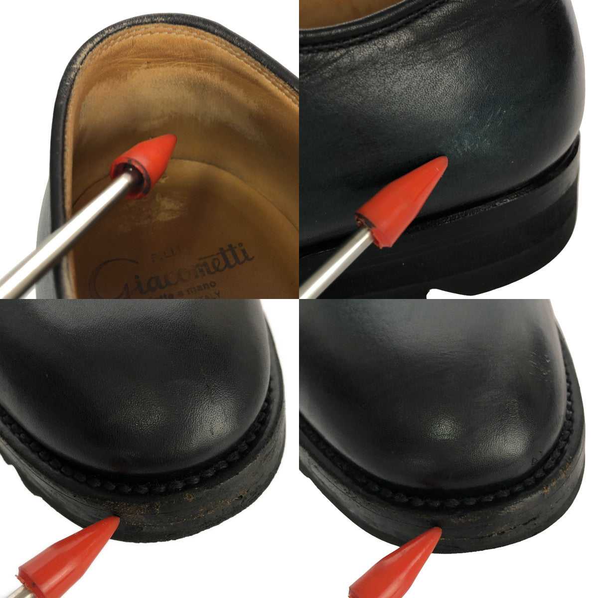 F.LLI。賈科梅蒂 | DERBY 鯊魚鞋底平頭鞋 | 41 | NERO×AZZURRO |男士