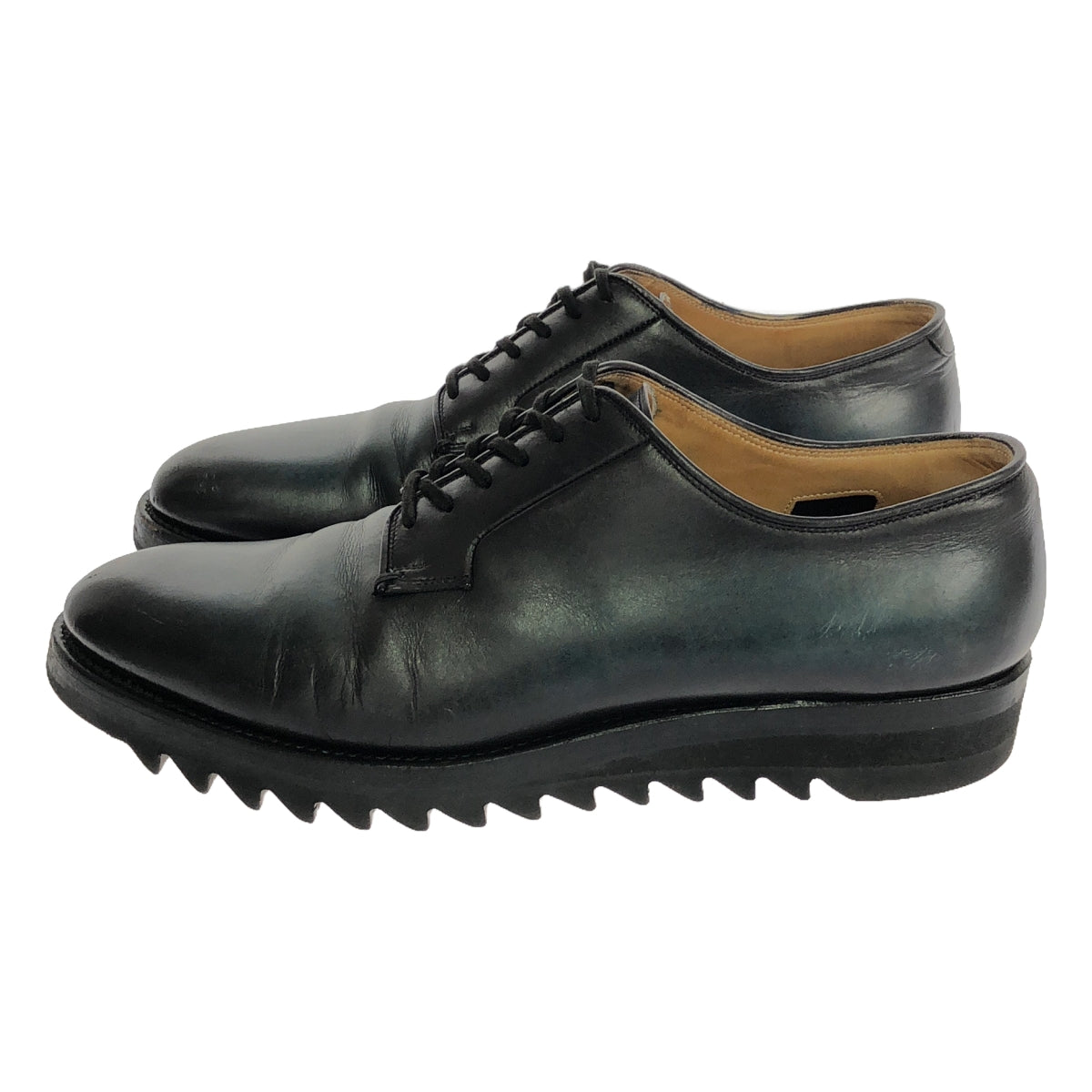 F.LLI. Giacometti | DERBY Shark Sole Plain Toe Shoes | 41 | NERO×AZZURRO | Men's