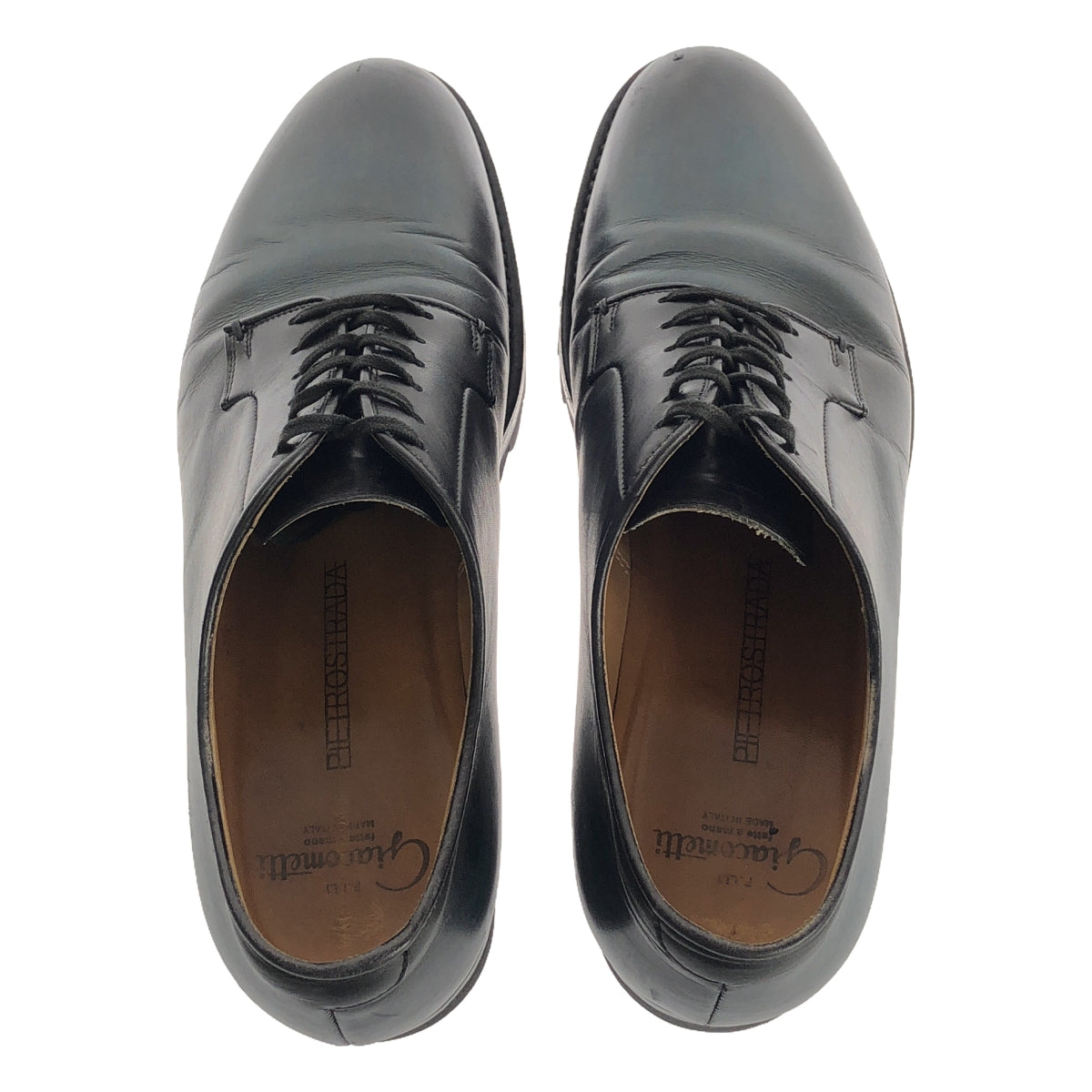 F.LLI. Giacometti | DERBY Shark Sole Plain Toe Shoes | 41 | NERO×AZZURRO | Men's