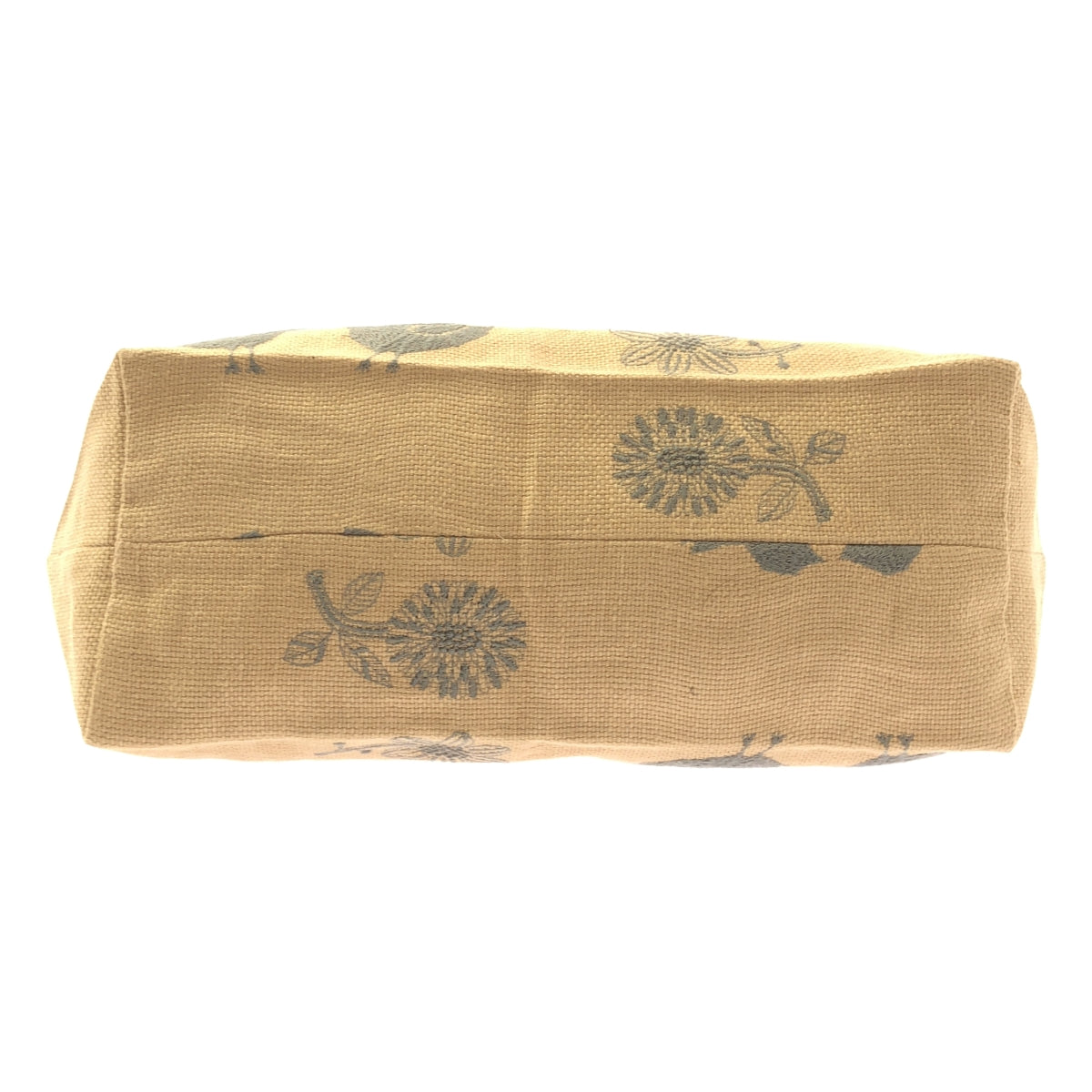 [狀況極佳] mina perhonen | 2020 春夏 | tori-to-hana（鳥與花）/亞麻帕尼尼托特包 | 米色 | 女款