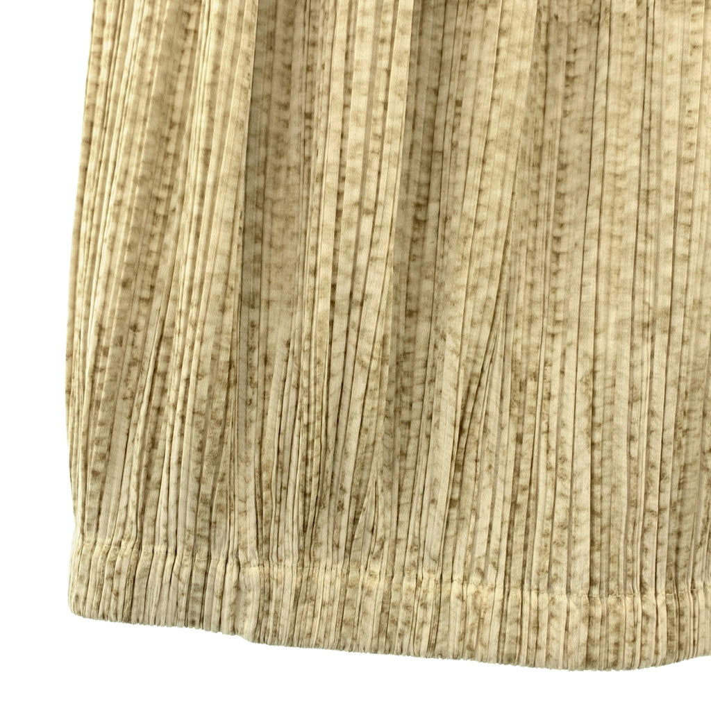 PLEATS PLEASE ISSEY MIYAKE / 주름 뿌리즈 이세이 미야케 | 주름 케이블 뜨개질 전사 프린트 롱 스커트 | 3 |