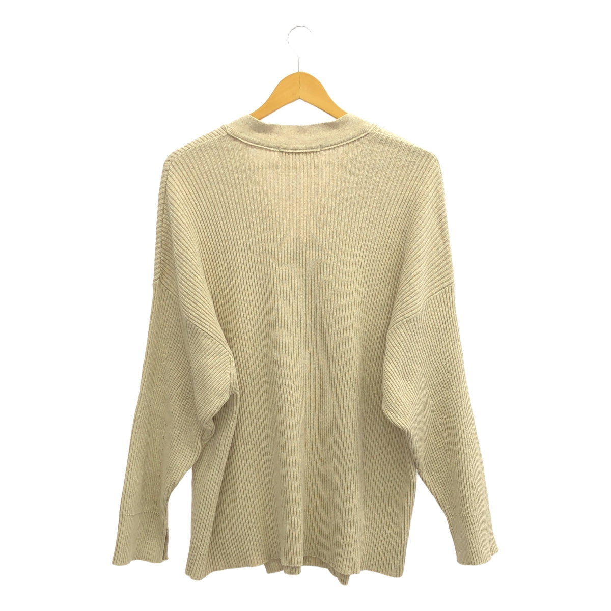 【美品】  MONICACORDERA / モニカコルデラ | オーガニック コットン くるみボタン オーバー ニット | ベージュ | レディース